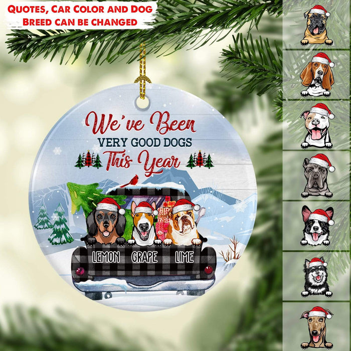 Gosszy All Roads Lead Home For Christmas, Dog Lovers Gift, Christmas Gift, Ornament, Truck Ornament Ornament