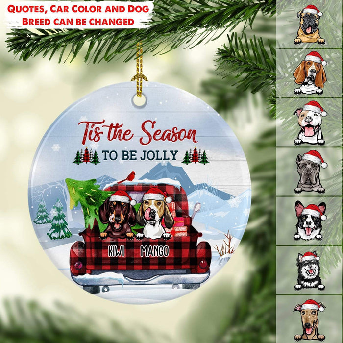 Gosszy All Roads Lead Home For Christmas, Dog Lovers Gift, Christmas Gift, Ornament, Truck Ornament Ornament