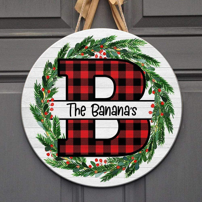 Gosszy Alphabet Wood Sign Family Gift Door Sign Door Sign