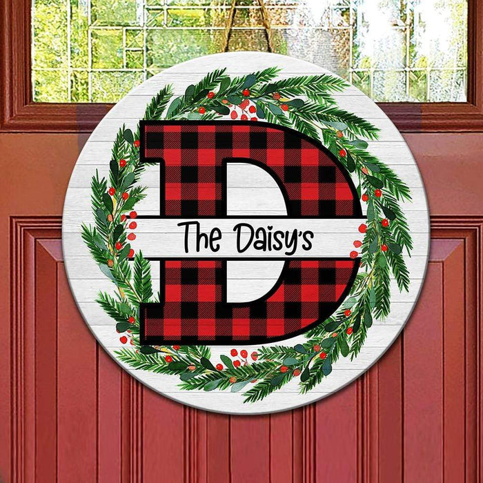 Gosszy Alphabet Wood Sign Family Gift Door Sign Door Sign