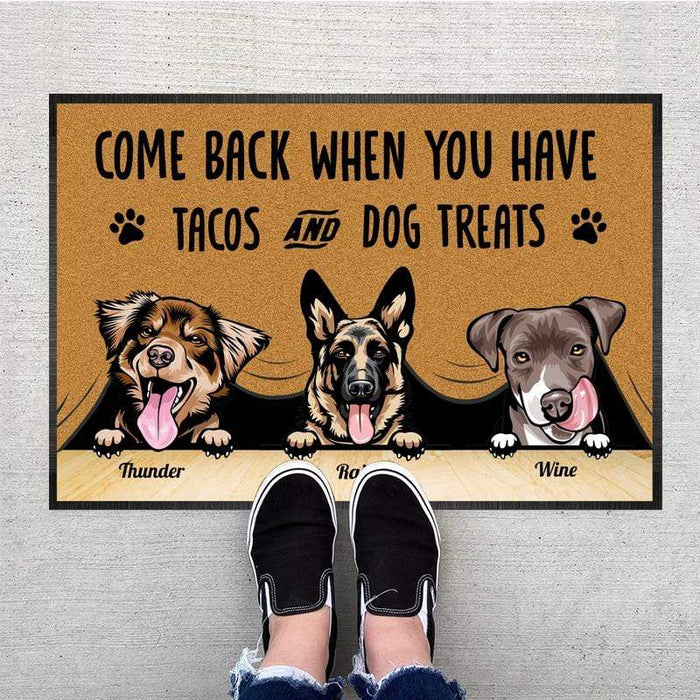 Gosszy Come Back When You Have Dog Doormat, Dog Lover Gift, Funny Welcome Doormat Doormat 15 x 24 Inch / Top: Non-Woven Fabric