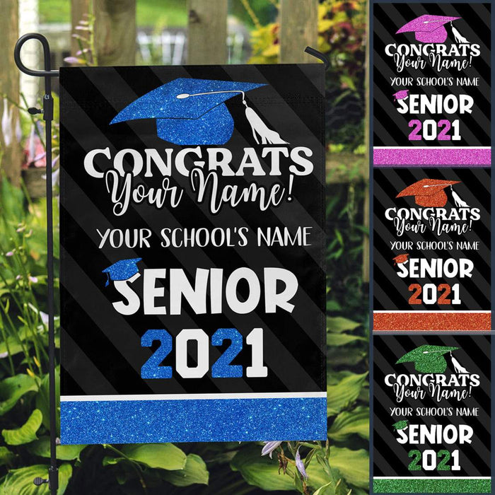 Gosszy Custom Best Gift Idea Graduation Flag, Decor Yard, Senior Gift Garden Flag Without flagpole