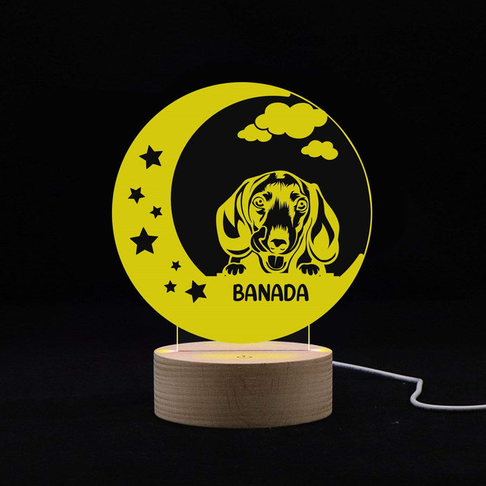 Gosszy Custom Dog Color Changing Touch Led Light, Dog Lover Gift Led Light