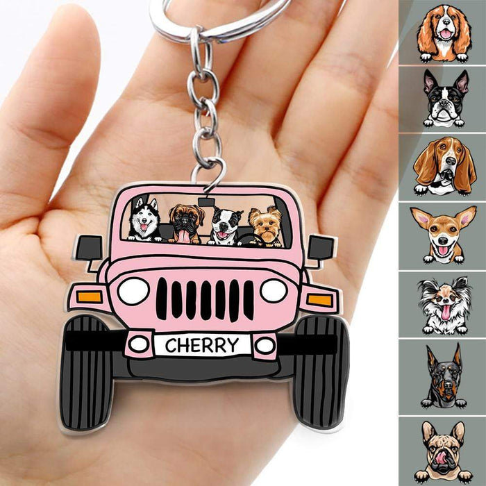 Gosszy Custom Double Sided Design Acrylic Keychain, Dog Lovers Gift Keychain Acrylic 50mm x 50mm / 1 Piece