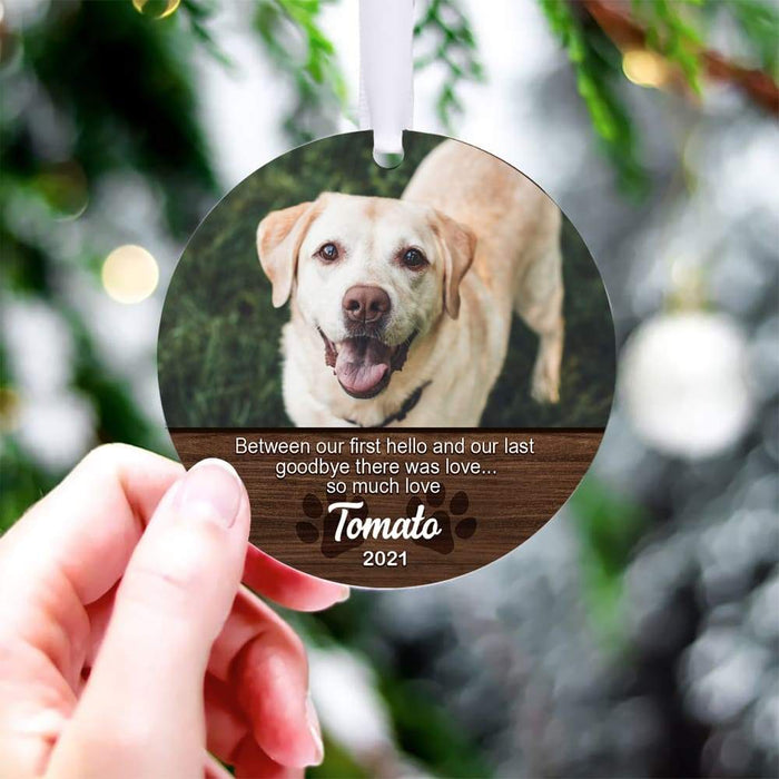 Gosszy Custom Pet Memories Ornament, Dog Lover Gift, Cat Lover Gift, Christmas Gift Circle Ornament