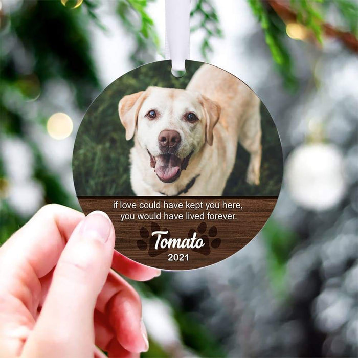 Gosszy Custom Pet Memories Ornament, Dog Lover Gift, Cat Lover Gift, Christmas Gift Circle Ornament Pack 1 / One Size