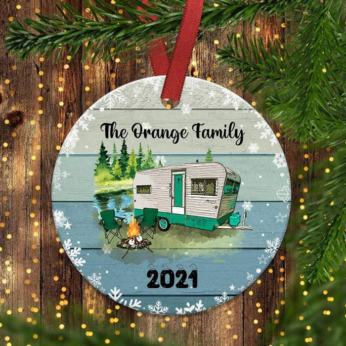 Gosszy Custom RV Camping Ornament, Camping Gift, Christmas Gift Ornaments