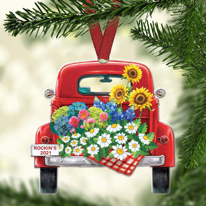 Gosszy Custom Truck Acrylic Ornament For Christmas Day Acrylic Ornament 4 Piece / One Size