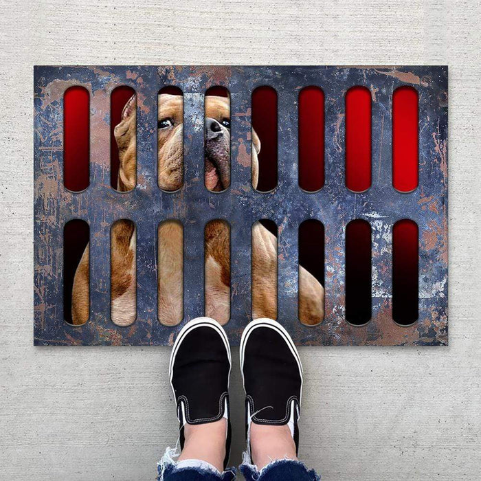 Gosszy Custom Upload Image Drain Cover Doormat, Cat Lover Gift, Dog Lover Gift, Halloween Gift Doormat