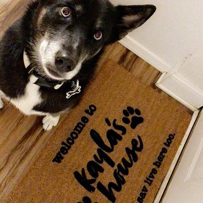 Gosszy Custom Welcome To Dog House Doormat, Dog Lover Gift, Non-slip Welcome Mats Doormat