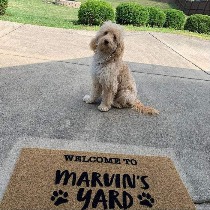 Gosszy Custom Welcome To Dog House Doormat, Dog Lover Gift, Non-slip Welcome Mats Doormat