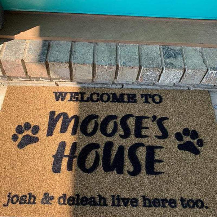 Gosszy Custom Welcome To Dog House Doormat, Dog Lover Gift, Non-slip Welcome Mats Doormat