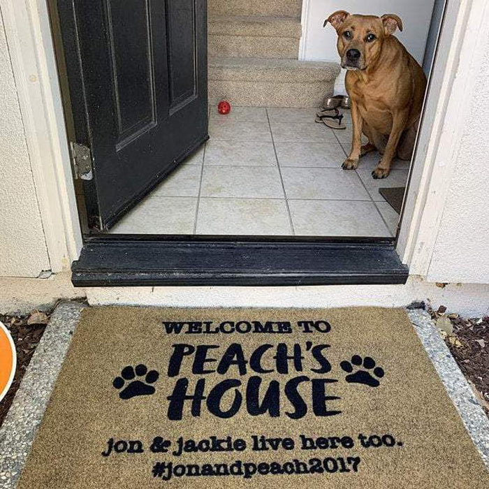 Gosszy Custom Welcome To Dog House Doormat, Dog Lover Gift, Non-slip Welcome Mats Doormat