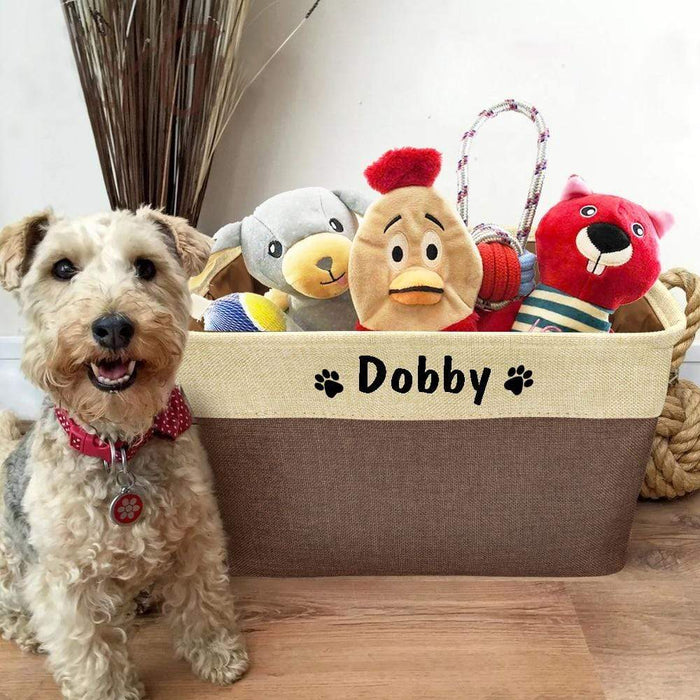 Gosszy CustomDog Toys Bin Storage, Dog Lovers Gift Storage