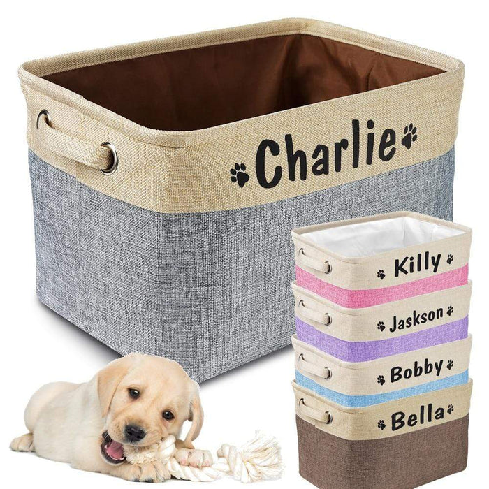 Gosszy CustomDog Toys Bin Storage, Dog Lovers Gift Storage