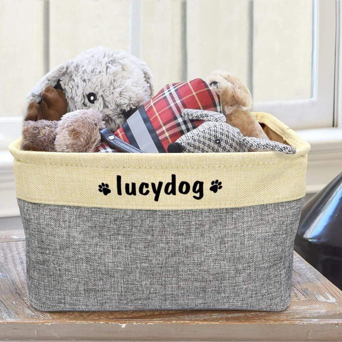 Gosszy CustomDog Toys Bin Storage, Dog Lovers Gift Storage