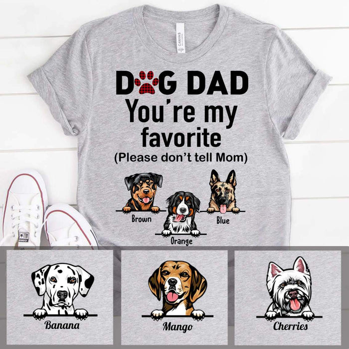 Gosszy Dog Dad You’re My Favorite T-shirt, Dog Lover Gift, Gift Ideas For Dad Tshirt Basic Tee / White / S