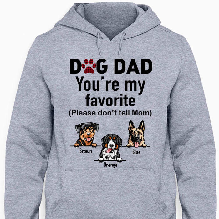 Gosszy Dog Dad You’re My Favorite T-shirt, Dog Lover Gift, Gift Ideas For Dad Tshirt Pullover Hoodie / Sport Grey Color / S