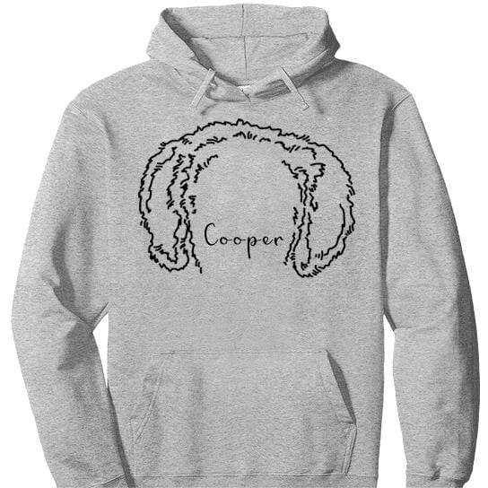 Gosszy Dog Ears Outline Tattoo Inspired T-Shirt, Dog Lover Gift, Dog Mom Gift Tshirt Pullover Hoodie / Sport Grey Color / S