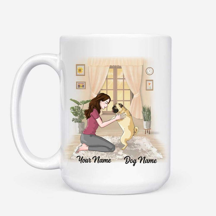 Gosszy Dog & Mom forever linked together Coffee Mug, Gift Ideas For Dog Mom, Dog Lovers mug