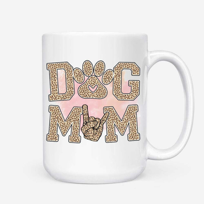 Gosszy Dog Mom Pattern Color Coffee Mug, Gift Ideas For Dog Mom, Dog Lovers Gift mug