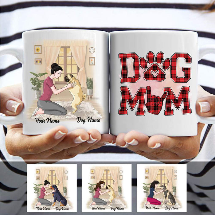 Gosszy Dog Mom Pattern Color Coffee Mug, Gift Ideas For Dog Mom, Dog Lovers Gift mug