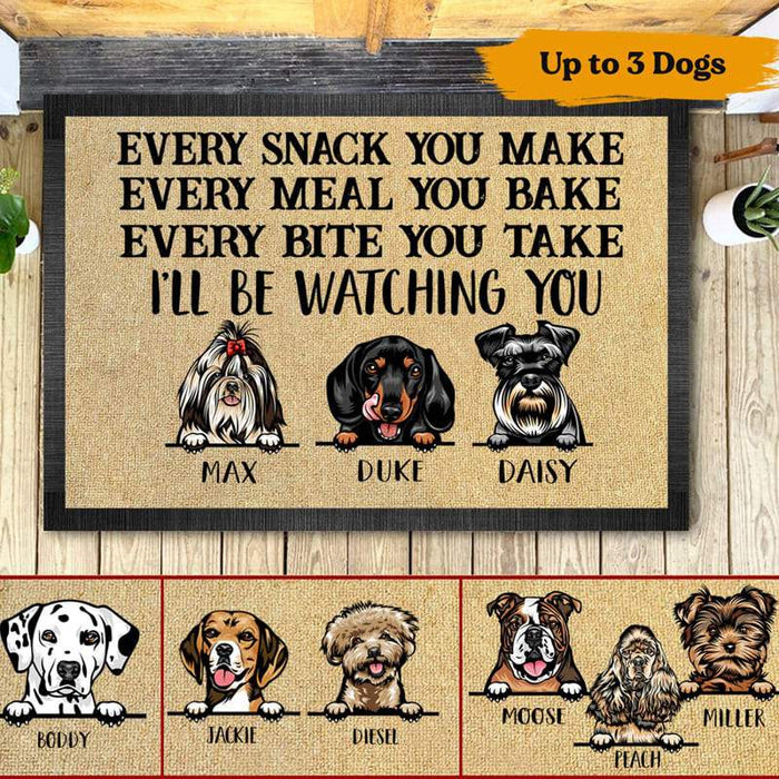 Gosszy Every Snack You Make Cartoon Dog, Housewarming Gift, Home Decoration, Dog Lover Gift Doormat