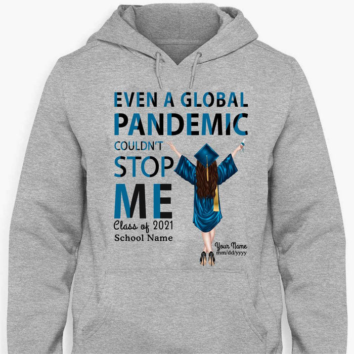 Gosszy Global Pandemic Graduation T-shirt And Hoodie, Boy And Girl Version, Senior Gift Tshirt Pullover Hoodie / Sport Grey Color / S