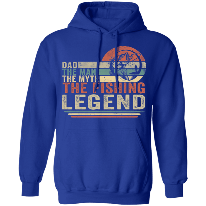 CustomCat Gosszy - Dad the legend fishing Apparel G185 Pullover Hoodie 8 oz. / Royal / S