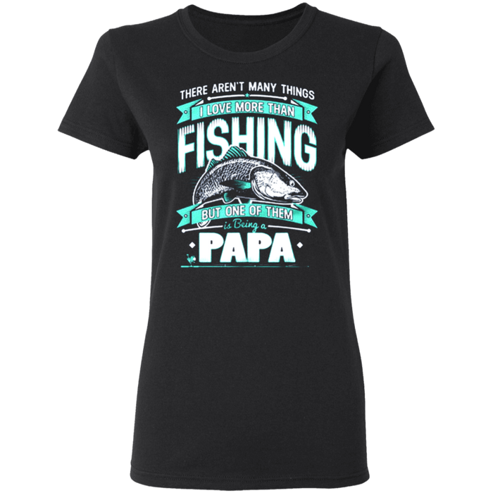 CustomCat Gosszy - Fishing PaPa - tshirt Apparel G500L Gildan Ladies' 5.3 oz. T-Shirt / Black / S