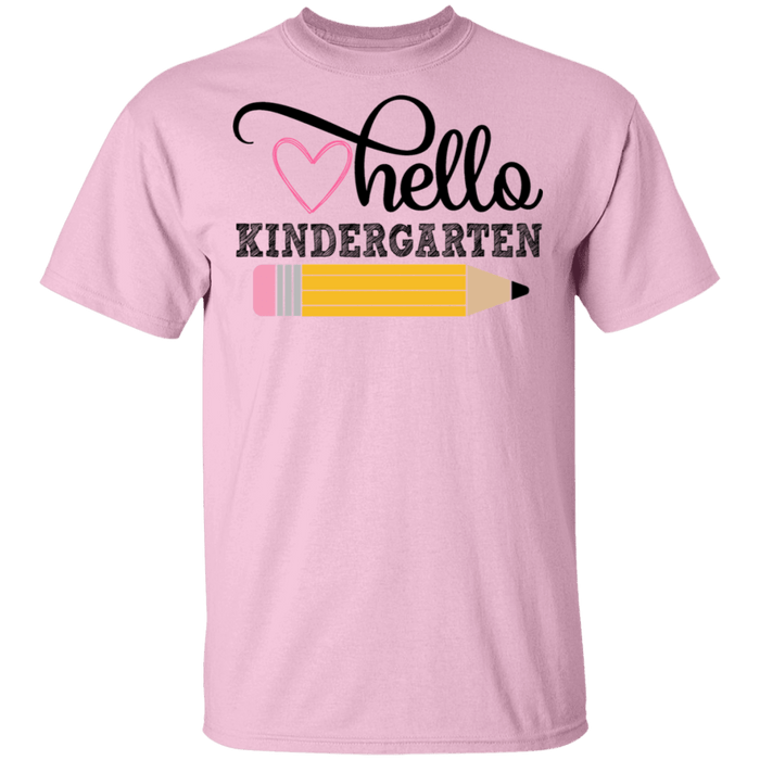 CustomCat Gosszy - Hello Kindergarten Apparel G500 5.3 oz. T-Shirt / Light Pink / S
