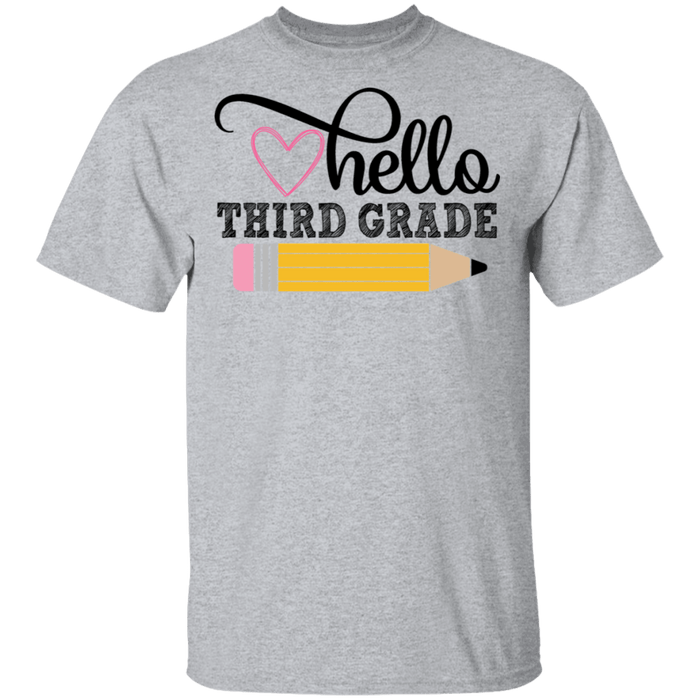 CustomCat Gosszy - Hello Third grade Apparel G500 5.3 oz. T-Shirt / Sport Grey / S