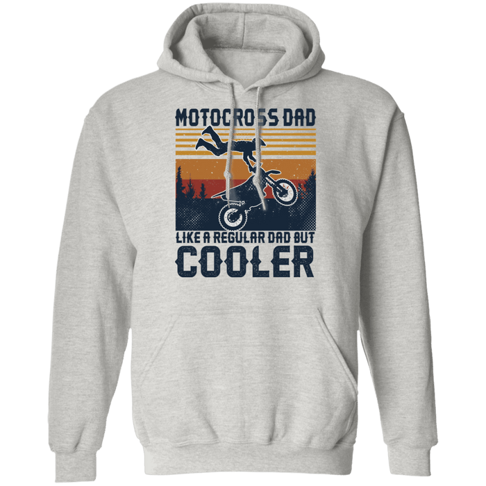CustomCat Gosszy - Motocross Dad Cooler Apparel G185 Pullover Hoodie 8 oz. / Ash / S