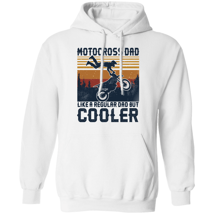 CustomCat Gosszy - Motocross Dad Cooler Apparel G185 Pullover Hoodie 8 oz. / White / S