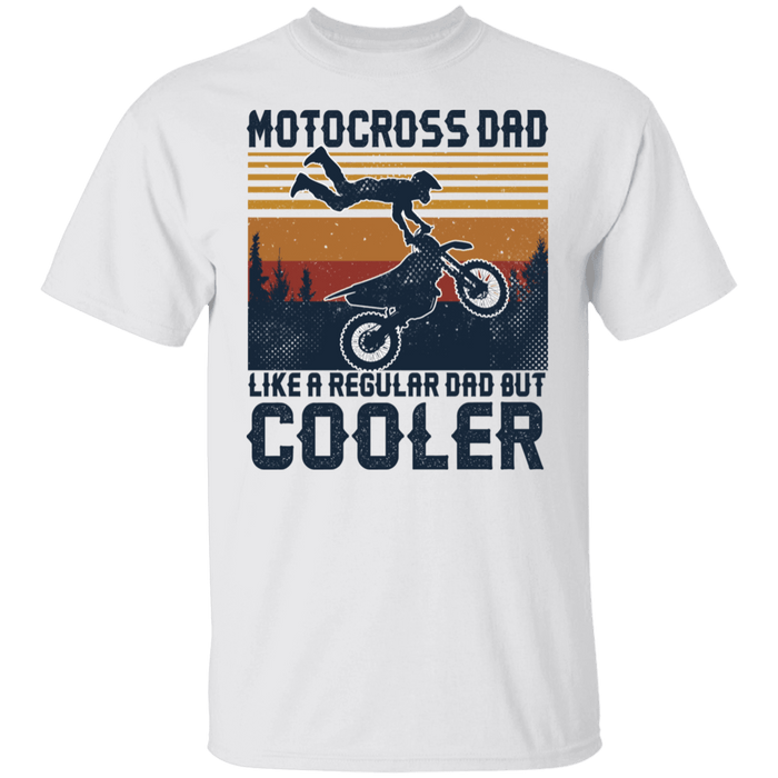 CustomCat Gosszy - Motocross Dad Cooler Apparel G500 5.3 oz. T-Shirt / White / S