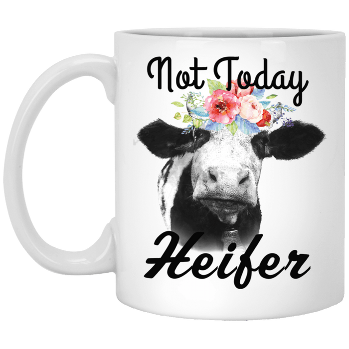 CustomCat Gosszy - Not today Heifer 11 oz. White Mug Drinkware White / One Size