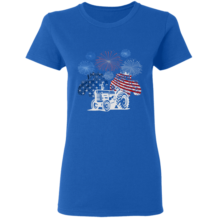 CustomCat Gosszy - Tractor farm - tshirt Apparel G500L Gildan Ladies' 5.3 oz. T-Shirt / Royal / S