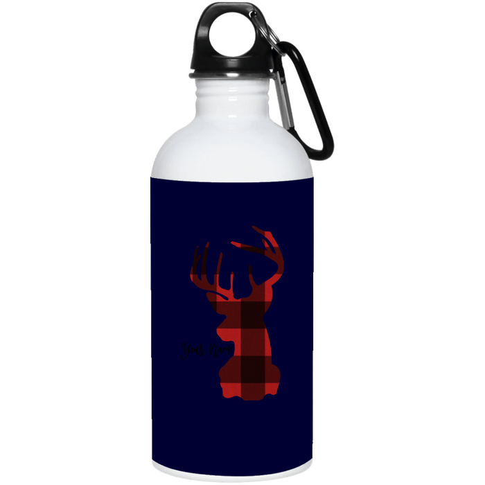 CustomCat Gosszy - WhiteWaterBottle_hunting Apparel 23663 20 oz. Stainless Steel Water Bottle / Navy / One Size