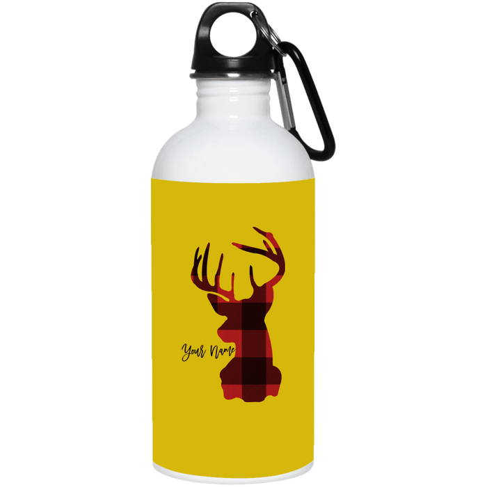 CustomCat Gosszy - WhiteWaterBottle_hunting Apparel 23663 20 oz. Stainless Steel Water Bottle / Old Gold / One Size