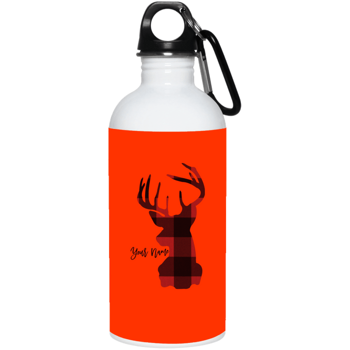 CustomCat Gosszy - WhiteWaterBottle_hunting Apparel 23663 20 oz. Stainless Steel Water Bottle / Orange / One Size