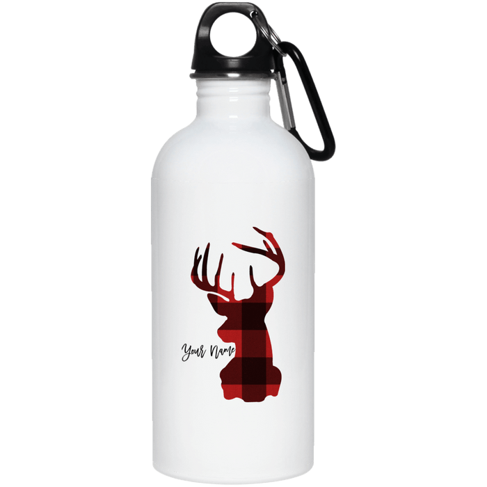 CustomCat Gosszy - WhiteWaterBottle_hunting Apparel 23663 20 oz. Stainless Steel Water Bottle / White / One Size