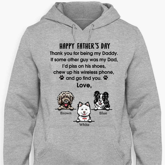 Gosszy Happy Father’s Day Thank You Dog Dad T-shirt, Dog Lover Gift, Best Gift To Dog Dad Tshirt Pullover Hoodie / Sport Grey Color / S