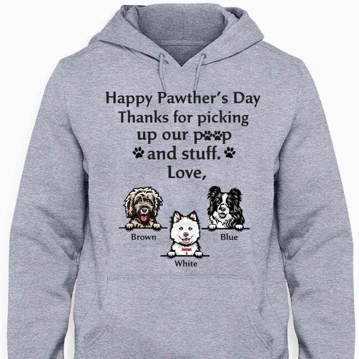 Gosszy Happy Pawther’s Day Dog Dad T-shirt, Dog Lover Gift, Fathers Day Gift Tshirt Pullover Hoodie / Sport Grey Color / S