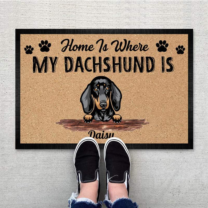 Gosszy Home is Where My Dogs Are Doormat, Dog Lover Gift, Welcome Mats Doormat 15" x 24"