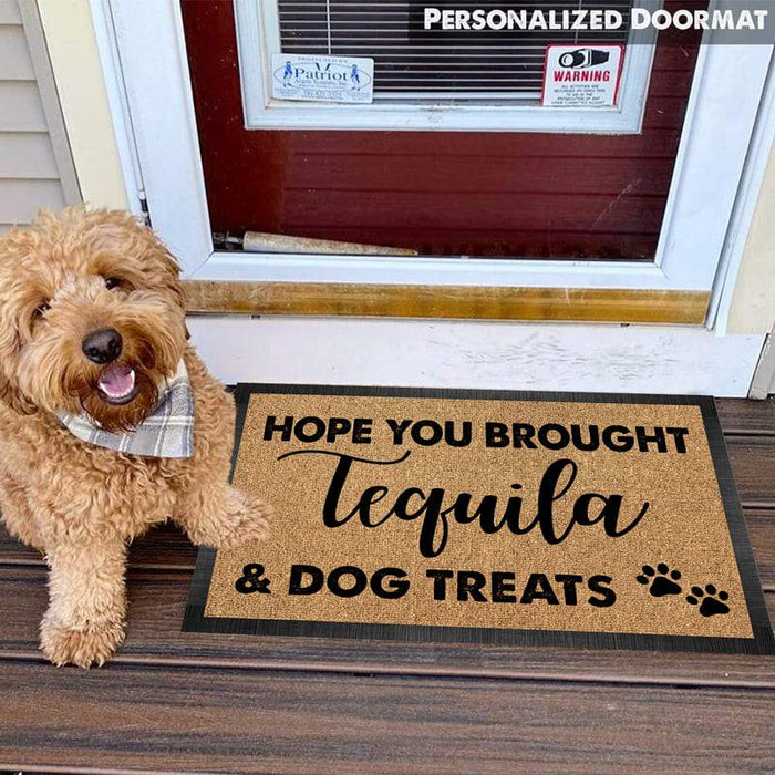 Gosszy Hope You Brought Dog Treats Doormat, Dog Lover Gift Doormat