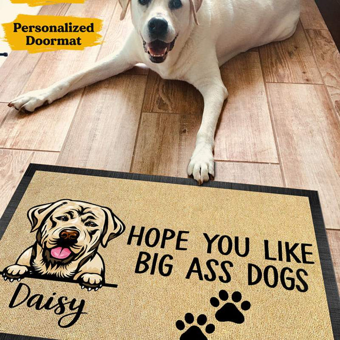 Gosszy Hope You Like Big Ass Dog Doormat, Dog Lover Gift Doormat