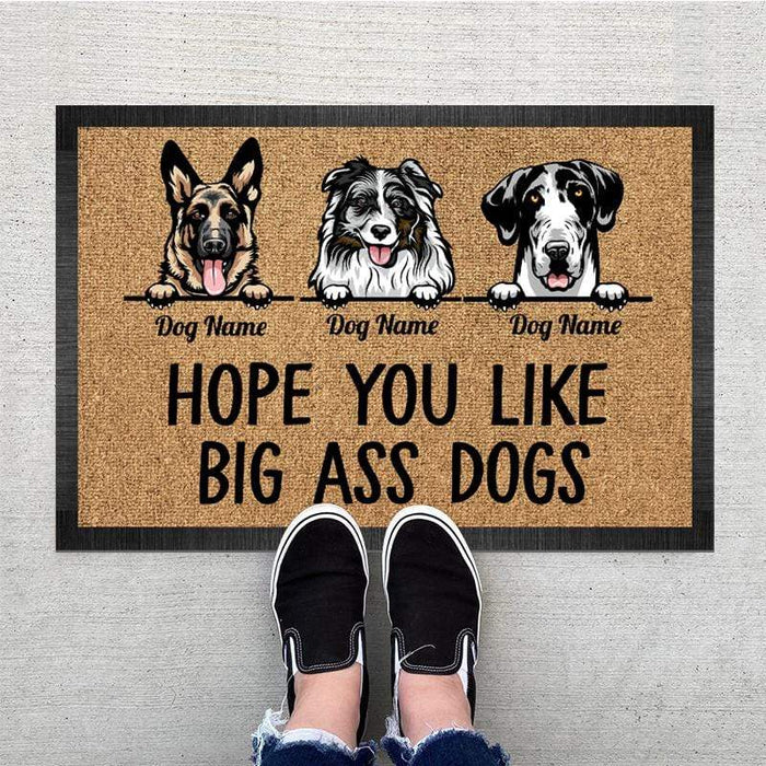 Gosszy Hope You Like Big Ass Dog Doormat, Dog Lover Gift Doormat