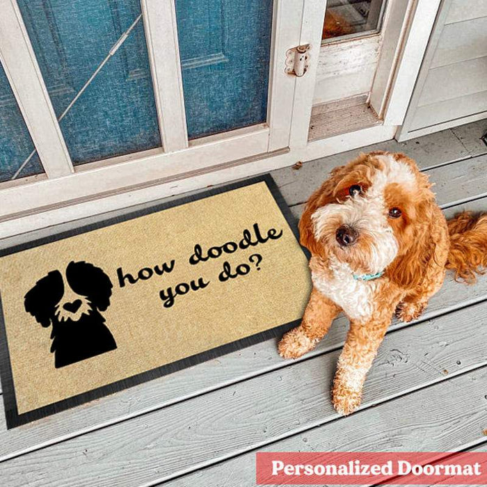 Gosszy How Doodle You Do Dog Doormat, Dog Lover Gift Doormat