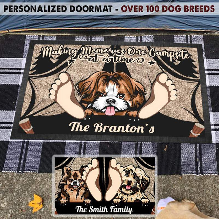 Gosszy Making Memories One Campsite Doormat, Dog Lover Gift, Camping Gift Doormat