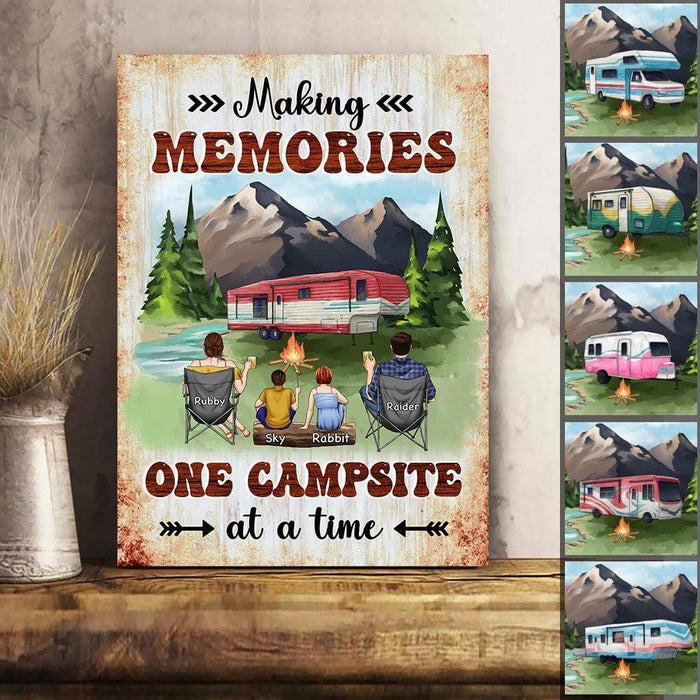 Gosszy Making Memories One Campsite, Gift For Mom/Dad, Camping Gift, Canvas Canvas